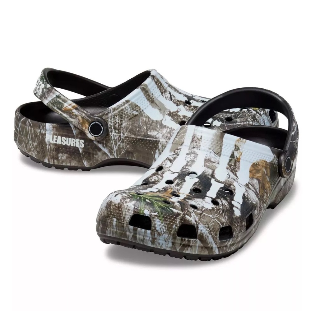 Pleasures Crocs real tree camo collab extremely rare size mens 6 womens 8 BNWT - Picture 1 of 9